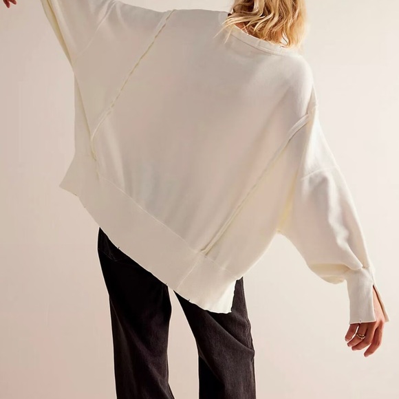 Free People We the Free New York Graphic Camden Oversized Sweatshirt Large - Picture 4 of 8